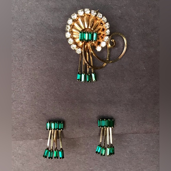 Vintage Bal-Ron Brooch and Earrings - Picture 2 of 13